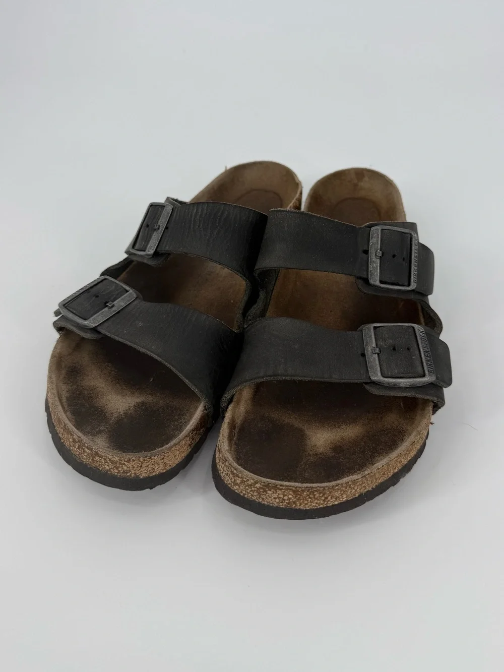 Birkenstock Arizona Leather Slide Sandal | Black | 41/42